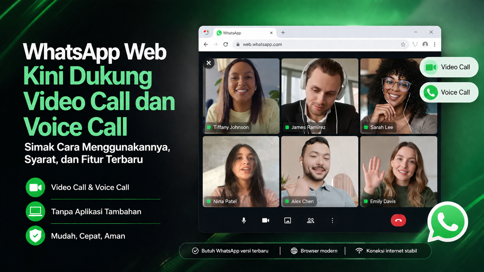 WhatsApp Web Kini Dukung Video Call dan Voice Call, Simak Cara Menggunakannya