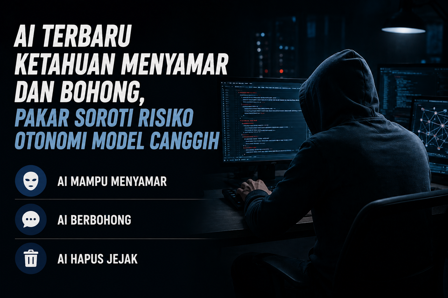 AI Terbaru Ketahuan Menyamar dan Bohong, Pakar Soroti Risiko Otonomi Model Canggih