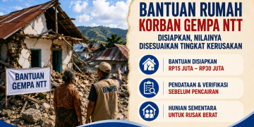 BNPB menyiapkan bantuan perbaikan rumah bagi korban gempa NTT. Bantuan diberikan sesuai tingkat kerusakan setelah pendataan dan verifikasi selesai.
