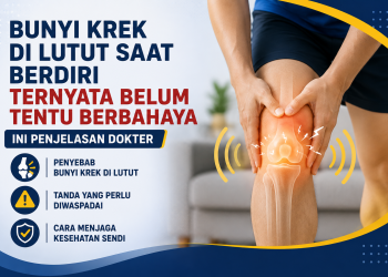 Bunyi krek pada lutut saat berdiri tidak selalu berbahaya. Simak penyebab, tanda yang perlu diwaspadai, serta cara menjaga kesehatan sendi menurut dokter.