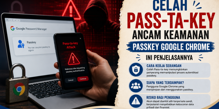 Peneliti keamanan menemukan celah Pass-ta-key pada Google Password Manager. Simak cara kerja serangan, siapa yang terdampak, dan risiko bagi pengguna Chrome.