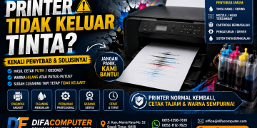 Printer tidak keluar tinta? Kenali penyebab dan solusi printer tidak mencetak, mulai dari tinta, cartridge, print head, hingga perawatan.