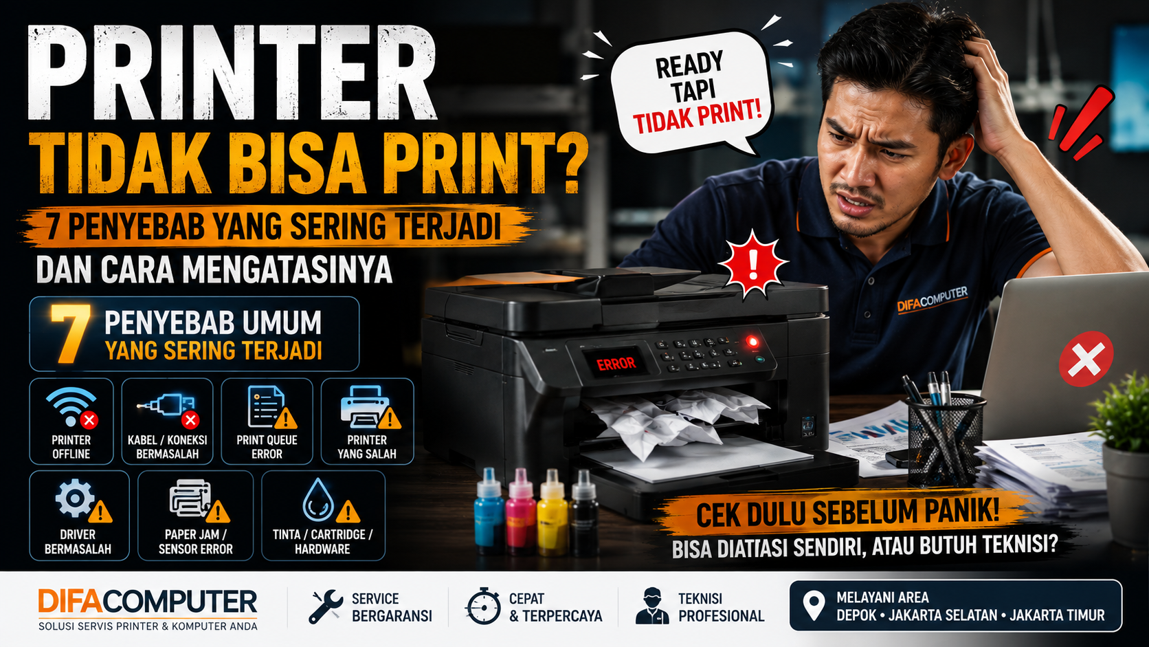 Printer Tidak Bisa Print? Ini 7 Penyebab yang Sering Terjadi dan Cara Mengatasinya