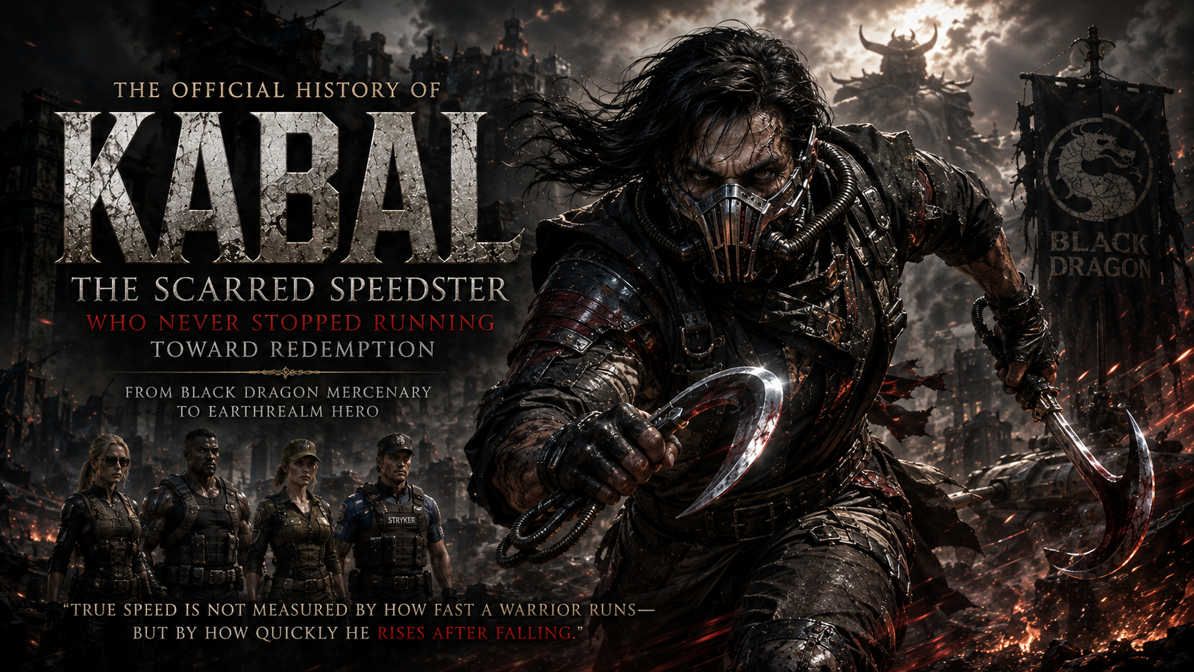 Kabal, Mortal Kombat, Kabal Story, Kabal History, Black Dragon, Kano, Hook Swords, Special Forces, Earthrealm, Shao Kahn, Quan Chi, Revenant, Mortal Kombat Lore, MK Lore, Kabal Origin, Fastest Warrior, MK Character, Mortal Kombat Characters, Netherrealm, Outworld, Sonya Blade, Jax Briggs, Stryker, MK9, MK11, MK Timeline, Fighting Game, Official Story, Redemption Story, Respirator Mask, Burned Warrior, Earthrealm Champion, Black Dragon Member, Hero Story, Action Fantasy, Martial Arts, Twin Hook Swords, Mortal Kombat Universe, Character Biography, Fantasy Warrior, NetherRealm Studios, Speed Powers, MK Official, Video Game Lore, Legendary Fighter, Criminal Redemption, Mortal Kombat History, Earthrealm Defender, Super Speed, Warrior Legacy