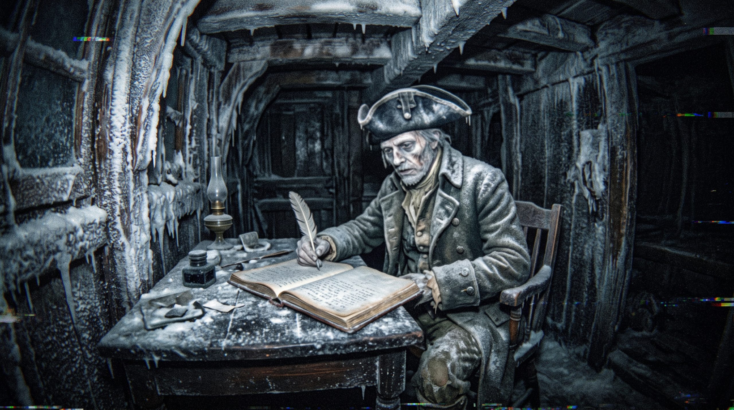 Frozen_captain_on_ghost_ship_202608051341 misteri kapal Octavius tanpa awak, hantu kapal hantu Octavius, fenomena kapal hantu Octavius
