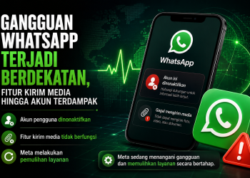 WhatsApp mengalami dua gangguan dalam waktu berdekatan. Pengguna melaporkan akun dinonaktifkan hingga fitur kirim media tidak berfungsi. Meta melakukan pemulihan layanan.