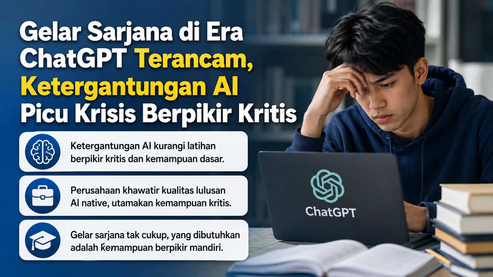 Gelar Sarjana di Era ChatGPT Terancam, Ketergantungan AI Picu Krisis Berpikir Kritis