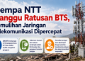 Sebanyak 200 BTS di 10 kabupaten dan kota di NTT terdampak gempa. Komdigi bersama operator seluler mempercepat pemulihan jaringan.