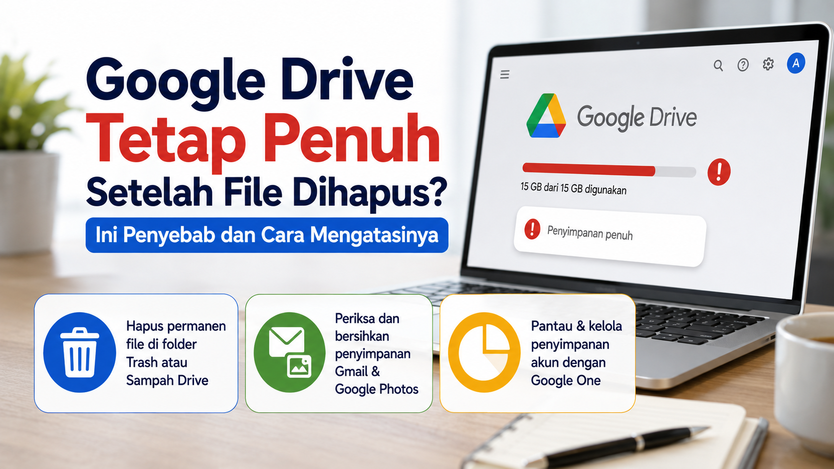 Google Drive Tetap Penuh Setelah File Dihapus Ini Penyebab dan Cara Mengatasinya