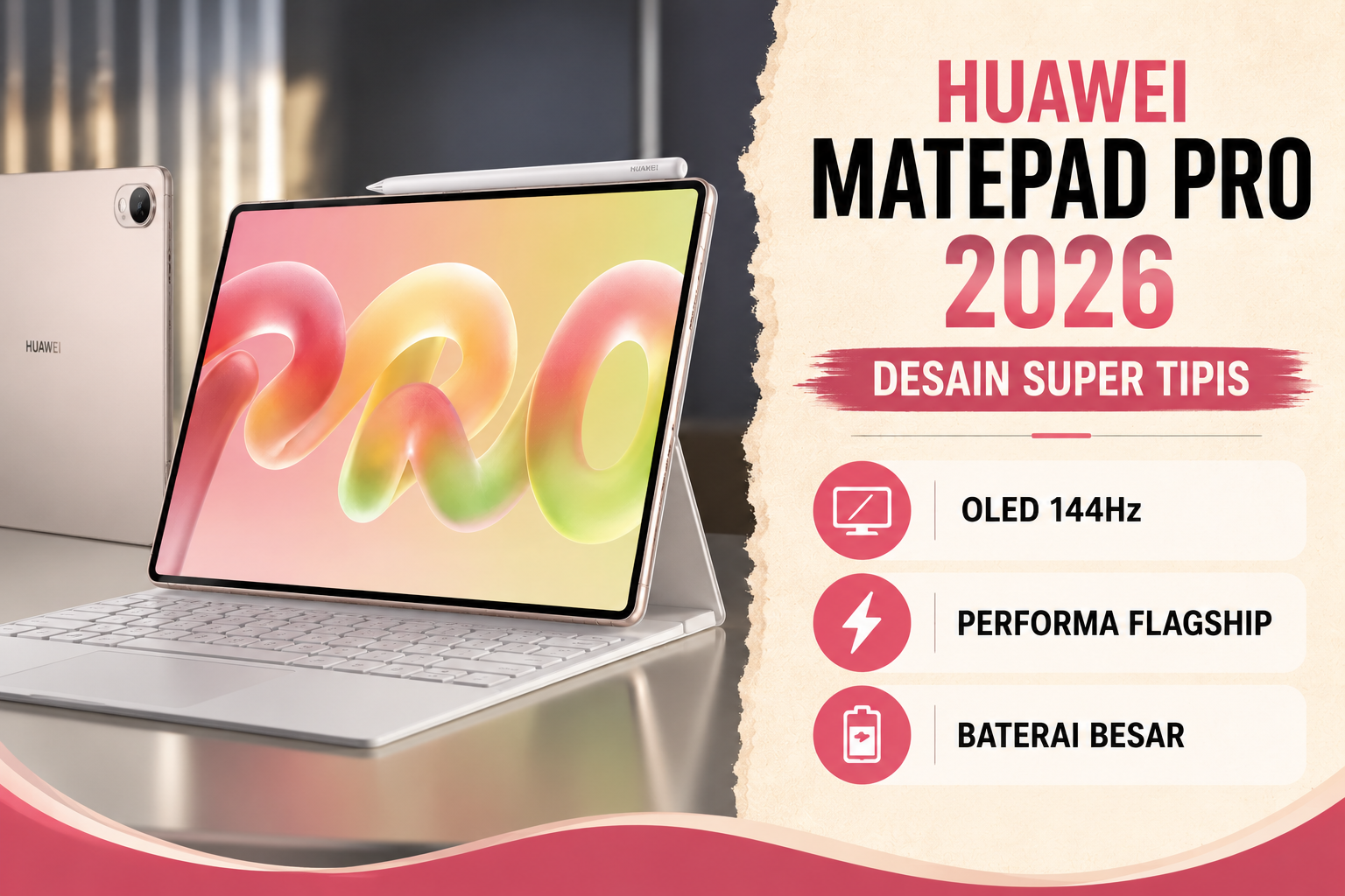 Huawei MatePad Pro 2026 Hadir dengan Desain Super Tipis dan Performa Flagship