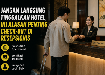 Jangan langsung meninggalkan hotel setelah menginap. Pakar perhotelan menjelaskan pentingnya check-out di resepsionis demi kelancaran operasional hotel.