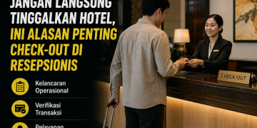 Jangan langsung meninggalkan hotel setelah menginap. Pakar perhotelan menjelaskan pentingnya check-out di resepsionis demi kelancaran operasional hotel.