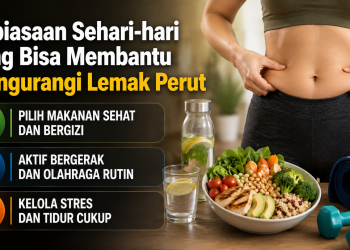 Mengurangi lemak perut tidak selalu membutuhkan diet ekstrem. Kenali kebiasaan sederhana mulai dari pola makan, olahraga, mengelola stres hingga tidur.