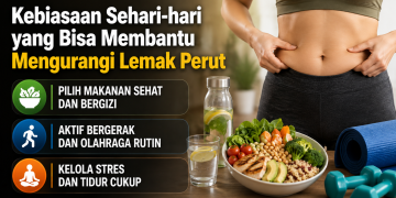 Mengurangi lemak perut tidak selalu membutuhkan diet ekstrem. Kenali kebiasaan sederhana mulai dari pola makan, olahraga, mengelola stres hingga tidur.