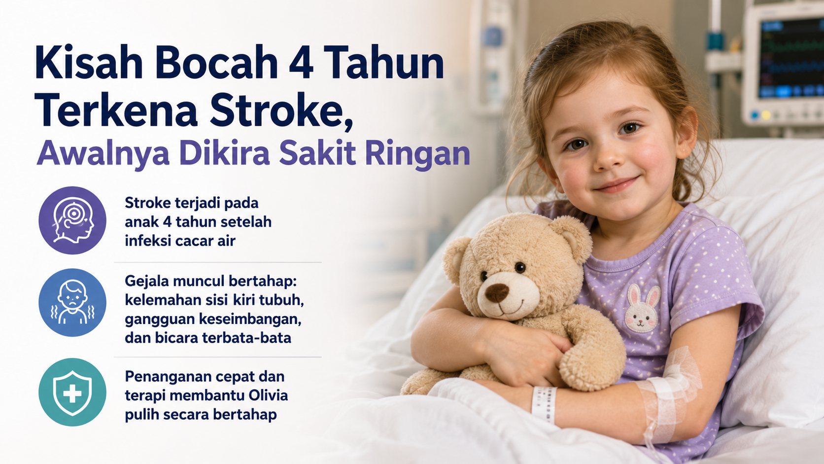 Kisah Bocah 4 Tahun Terkena Stroke, Awalnya Dikira Sakit Ringan