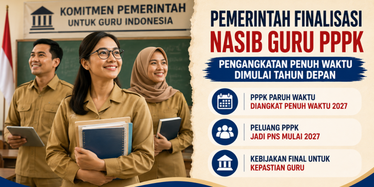 DPR dan pemerintah menyepakati guru PPPK paruh waktu menjadi penuh waktu pada 2027. Guru PPPK juga berpeluang mengikuti seleksi PNS.