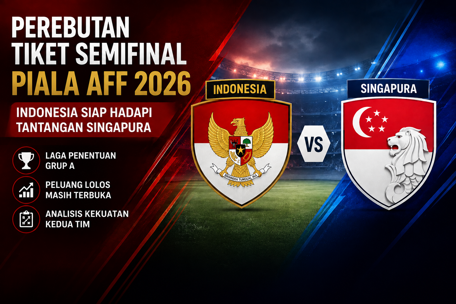 Perebutan Tiket Semifinal Piala AFF 2026 Indonesia Siap Hadapi Tantangan Singapura