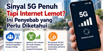Sinyal 5G penuh tidak selalu menjamin internet cepat. Ketahui penyebab koneksi 5G lemot mulai dari kepadatan pengguna hingga kemampuan HP.