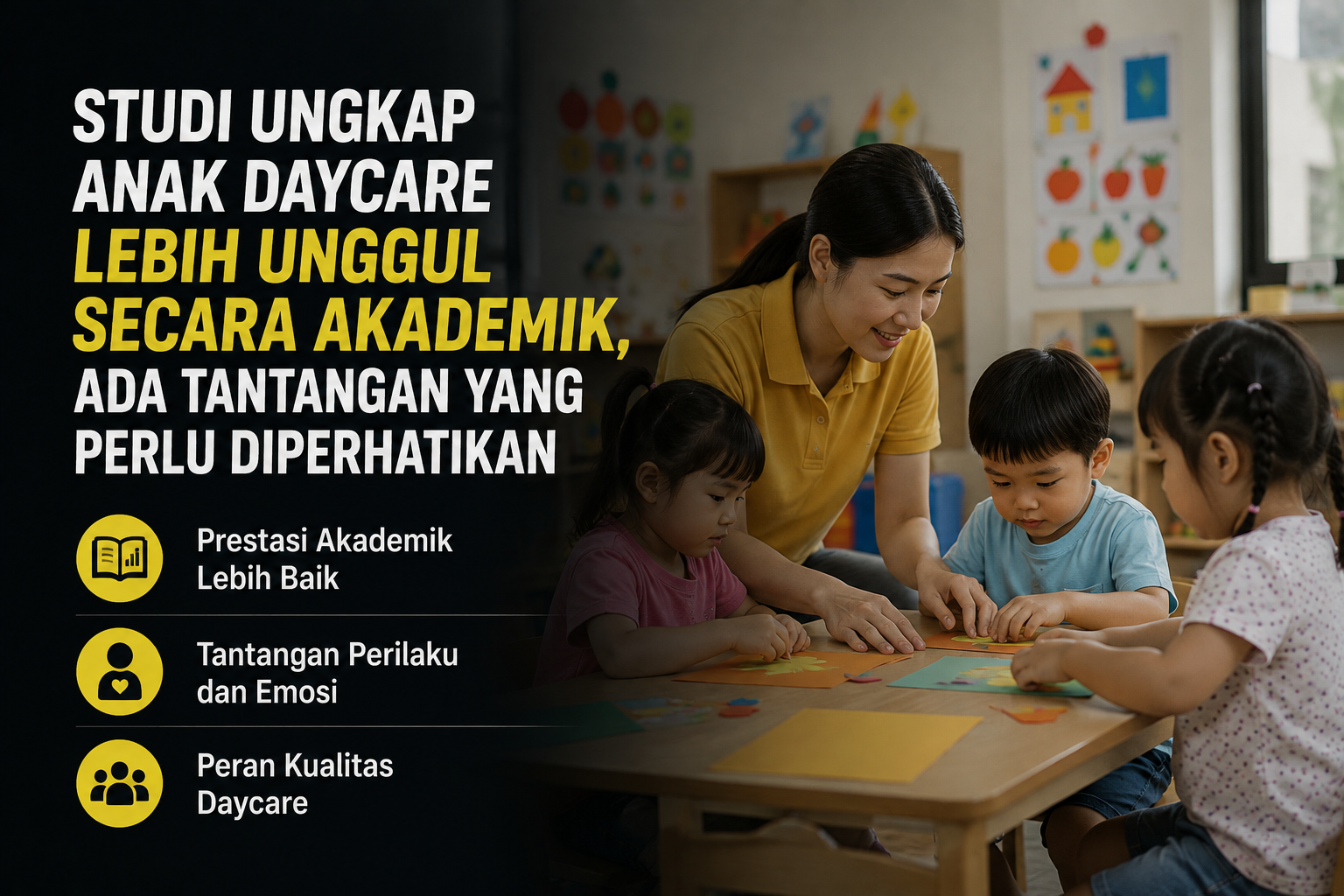 Studi Ungkap Anak Daycare Lebih Unggul Secara Akademik, Ada Tantangan yang Perlu Diperhatikan