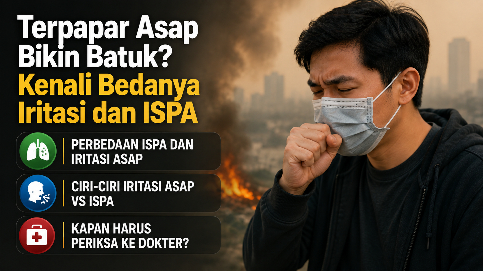 Terpapar Asap Bikin Batuk Kenali Bedanya Iritasi dan ISPA