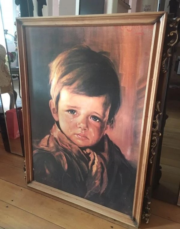 The-Cry-Baby-Portrait lukisan The Crying Boy