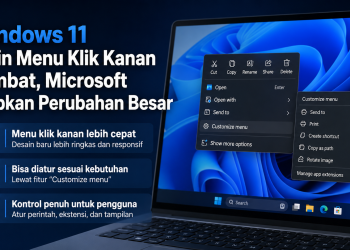 Microsoft mengakui menu klik kanan Windows 11 sempat lambat dan berantakan. Kini context menu dirombak agar lebih cepat dan bisa diatur pengguna.