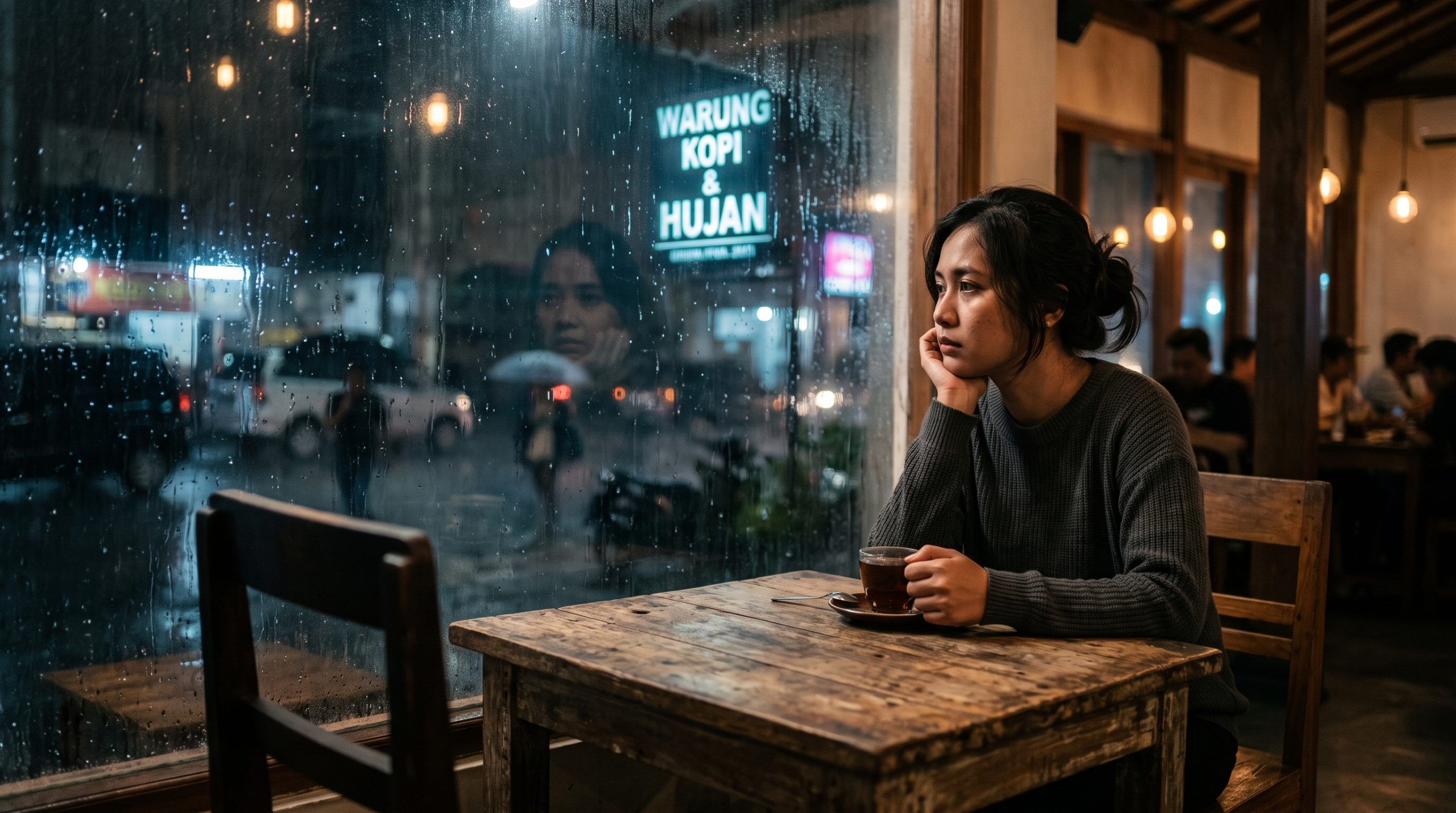 Woman_sitting_at_cafe_table_202608071402 ovel romantis terpisah kecelakaan